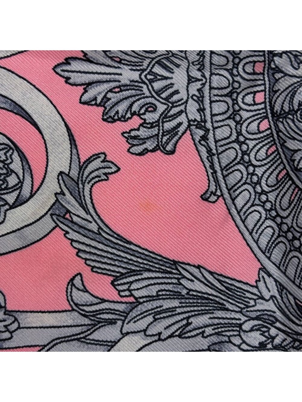 Hermes Carre 90 les Tuileries Roulis Park Scarf Silk Pink Gray - Picture 3 of 3